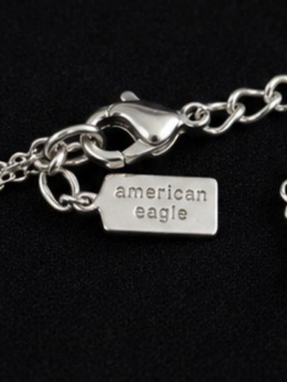 American Eagle Layered Y Drop Lariat Necklace Faux Abalone Silver Tone Boho Y2K - Picture 5 of 5